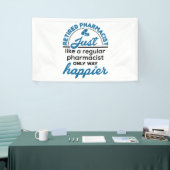 薬局退職した退職方法の幸福 横断幕 (トレードショー)