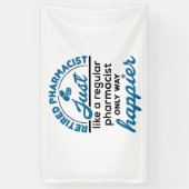 薬局退職した退職方法の幸福 横断幕 (縦)