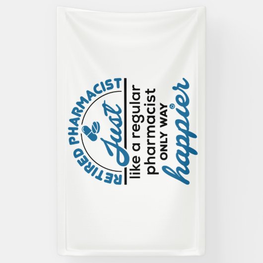 薬局退職した退職方法の幸福 横断幕 (縦)