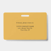 薬局金ゴールドデラックス写真バッジ バッジ (裏面)