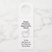 薬局鑑賞週間ワインボトルハンガーラベル ボトルネックタグ (正面)