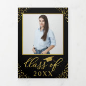 薬局7写真卒業パーティー招待状 三つ折り招待状 (カバー)