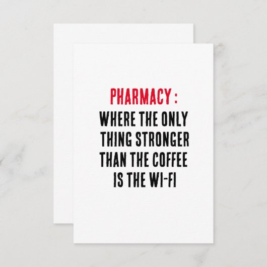 薬局:ここで唯一の強い サンキューカード (正面/裏面)