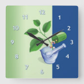 薬局 スクエア壁時計 (正面)