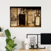 薬局 – ボトルと箱の物 ポスター (ホームオフィス)