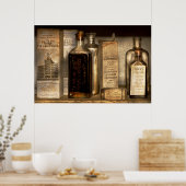 薬局 – ボトルと箱の物 ポスター (キッチン)