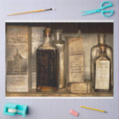 薬局-ボトルと箱 薄葉紙 (クラフト)