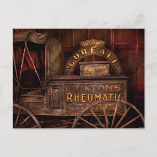 薬局 - リウマチ特効薬の移動販売車 ポストカード (正面)