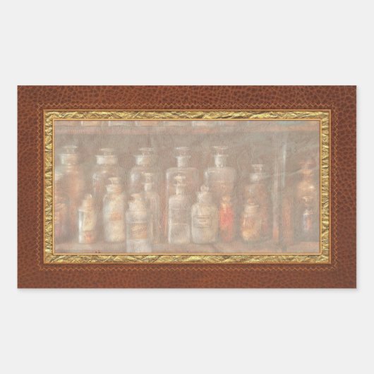 薬局 – 化学セット 長方形シール (正面)