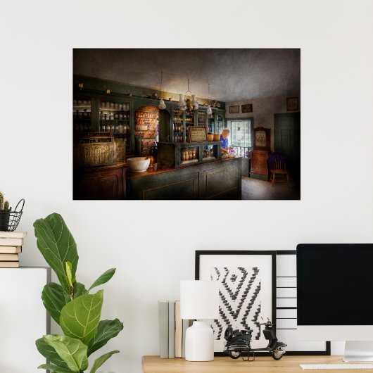 薬局 – 朝の準備 ポスター (ホームオフィス)