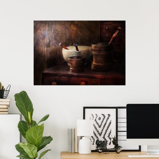 薬局 – 杵を選ぶ ポスター (ホームオフィス)