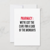 薬局：私たちは得のケースのための治療を持っている サンキューカード (正面)