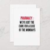 薬局：私たちは得のケースのための治療を持っている サンキューカード (正面/裏面)