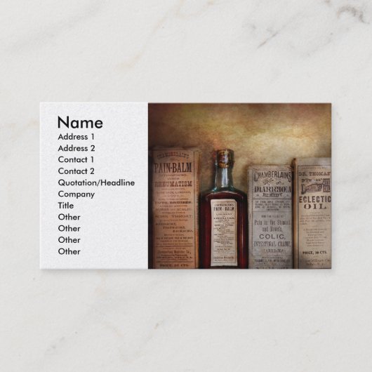 薬局 – 私は非常に痛い 名刺 (正面)