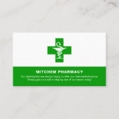 薬局、薬剤師 名刺 (裏面)