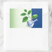 薬局 長方形シール (バッグ)