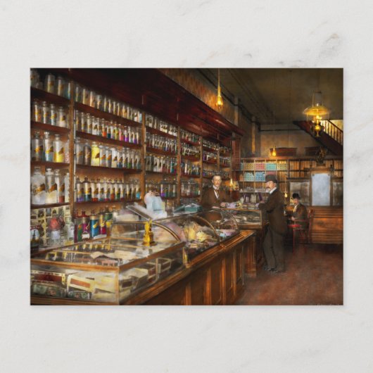 薬局 – 1913年の薬局の訪問 ポストカード (正面)