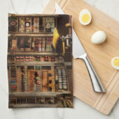 薬局 – A ロシアの薬局1885 キッチンタオル (四つ折り)