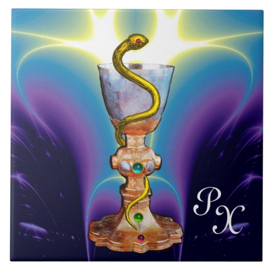 薬局HYGEIAモノグラム薬ボウル タイル (正面)