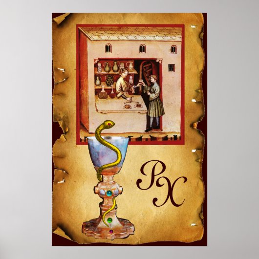 薬局HYGEIAモノグラム薬ボウル ポスター (正面)