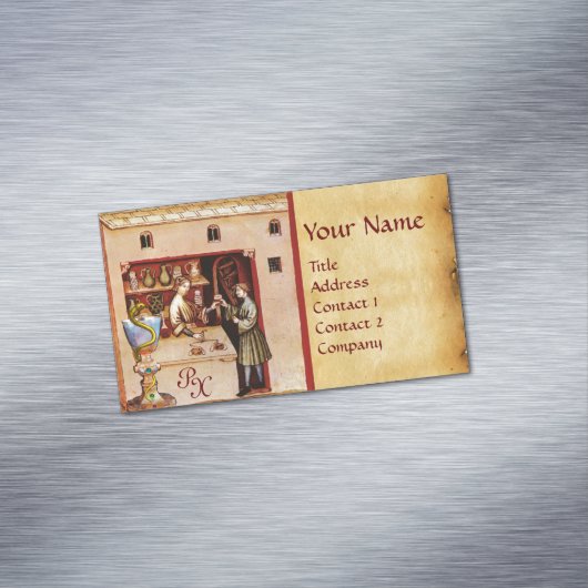 薬局HYGEIAモノグラム薬ボウル マグネット名刺 (インサイチュ)