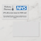 薬局NHS割引カード 割引カード (正面/裏面)
