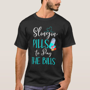薬局Tecの請求書を支払うスリンおもしろいジンの薬 Tシャツ