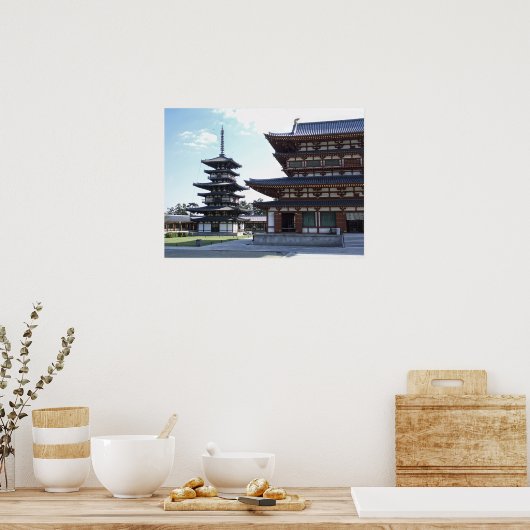 薬師寺2 – 奈良日本 ポスター (キッチン)