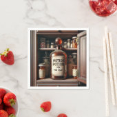 薬庫の古いボトル スタンダードカクテルナプキン (インサイチュ)