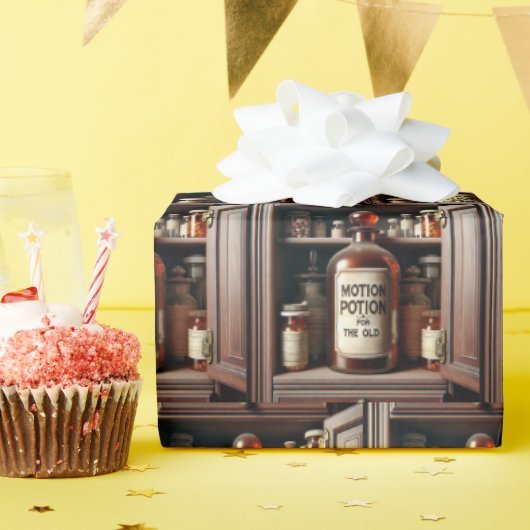 薬庫の古いボトル ラッピングペーパー (誕生日パーティー)