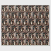 薬庫の古いボトル ラッピングペーパー (フラット)