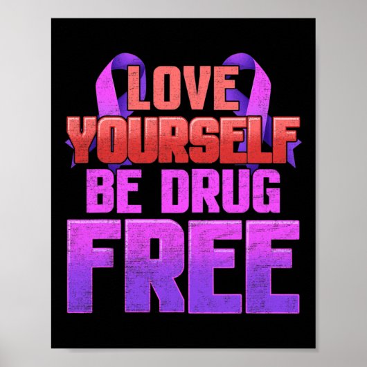 薬無し愛する紫のリボン ポスター (正面)