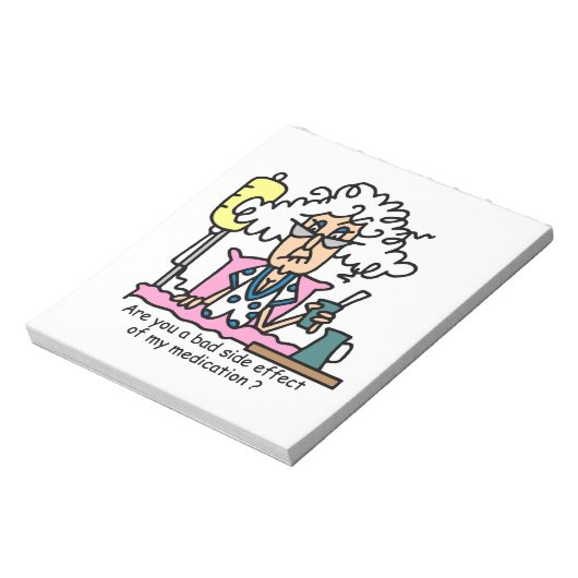 薬物の副作用のユーモア ノートパッド (回転)