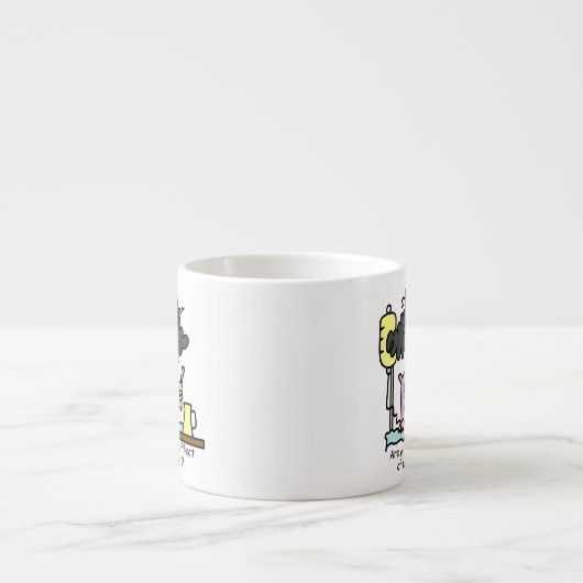 薬物の副作用の黒い髪 エスプレッソカップ (正面)