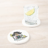 薬物の副作用の黒い髪 コースター (側面)