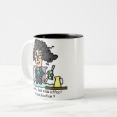 薬物の副作用の黒い髪 ツートーンマグカップ (正面左)