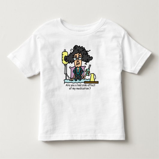 薬物の副作用の黒い髪 トドラーTシャツ (正面)