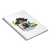 薬物の副作用の黒い髪 ノートブック (右側)