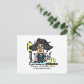 薬物の副作用の黒い髪 ポストカード (スタンド正面)