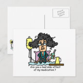 薬物の副作用の黒い髪 ポストカード (正面/裏面)