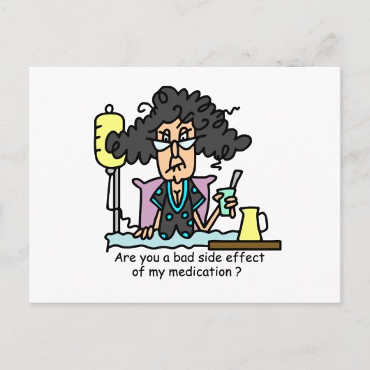 薬物の副作用の黒い髪 ポストカード (正面)