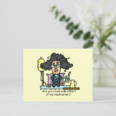 薬物の副作用の黒い髪 ポストカード (スタンド正面)