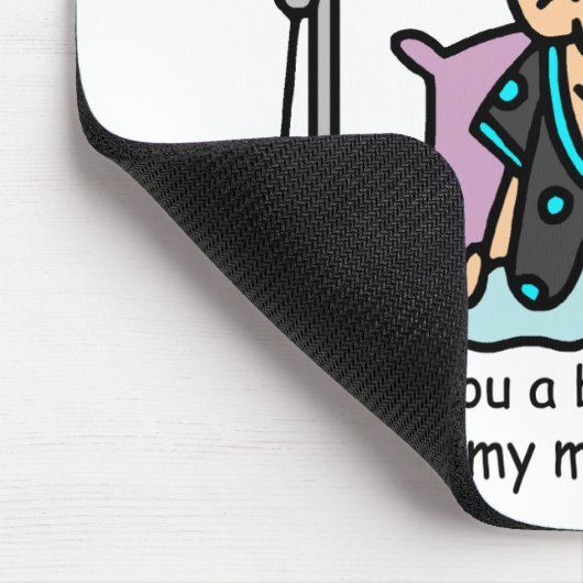 薬物の副作用の黒い髪 マウスパッド (コーナー)