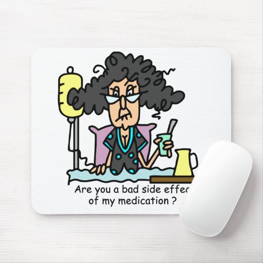 薬物の副作用の黒い髪 マウスパッド (マウス)
