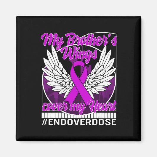 薬物の過剰摂取認識度私の兄の翼カバーM マグネット (正面)