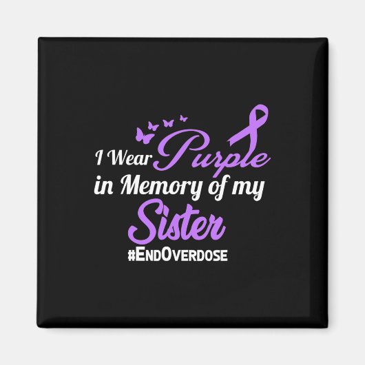 薬物の過剰摂取認識度記憶 マグネット (正面)