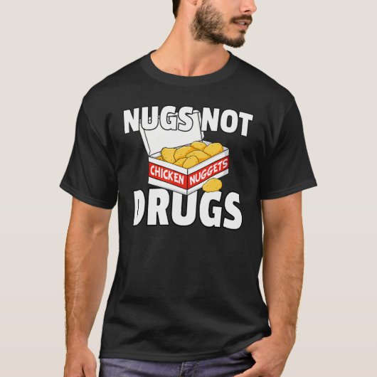 薬物よりチキンナゲット プレゼント Tシャツ (正面)