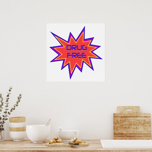 薬物を含まない ポスター (キッチン)