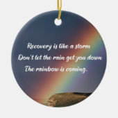薬物中毒感動的回復虹 セラミックオーナメント (正面)