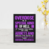 薬物乱用パープルリボン中毒オーバードーズ認識度 カード (黄色い花)